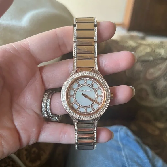 Michael kors opal rose gold watch Michael Kors Opal and Crystal Rose Gold Watch | Mercari main image 2